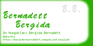 bernadett bergida business card